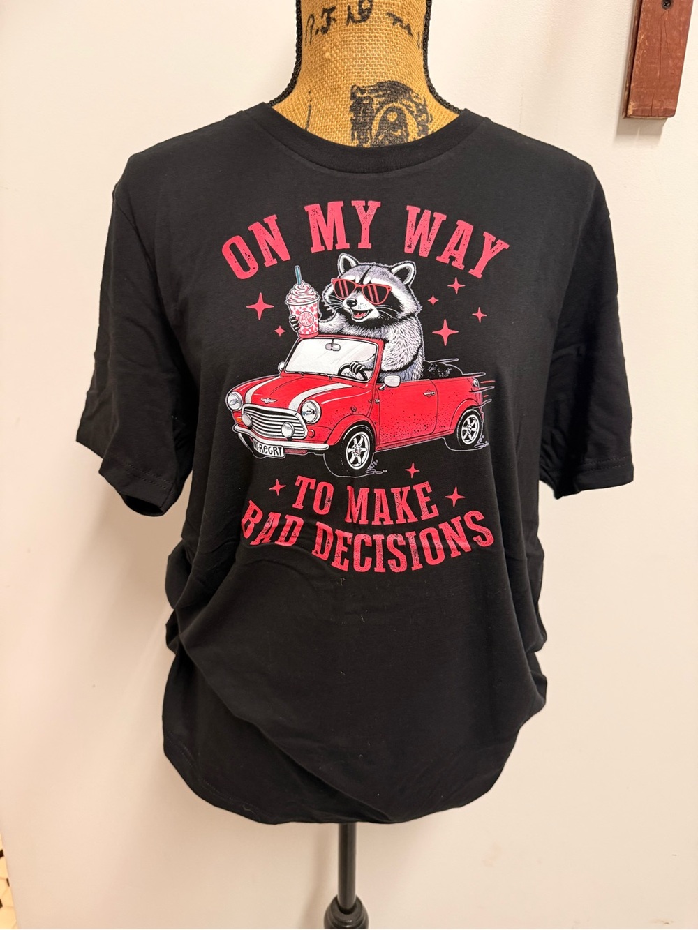 Bella Canvas Black Short-Sleeve Tee with Red Graphic
